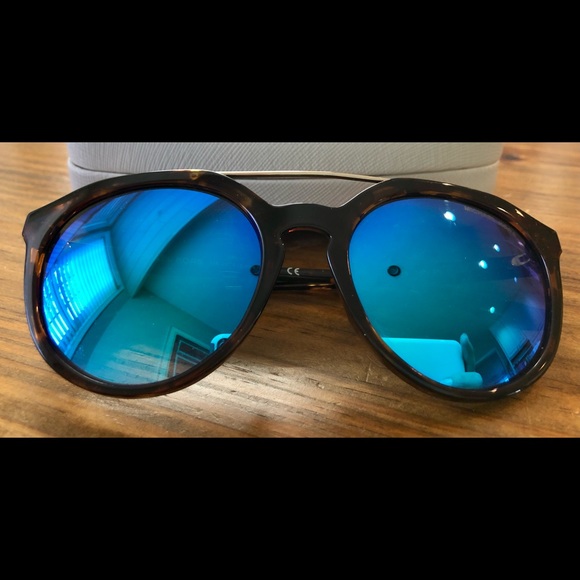 Michael Kors Cape May Brown Havana Blue Sunglasses w/case